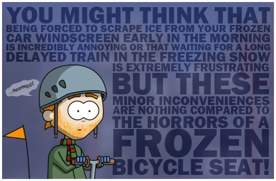 Frozen Bike Seat