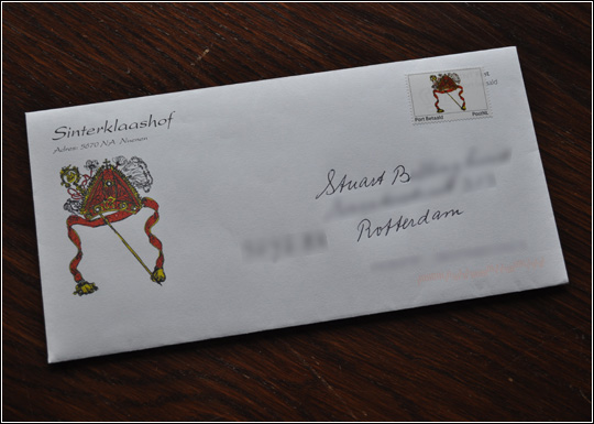 Sinterklaas Reply Envelope